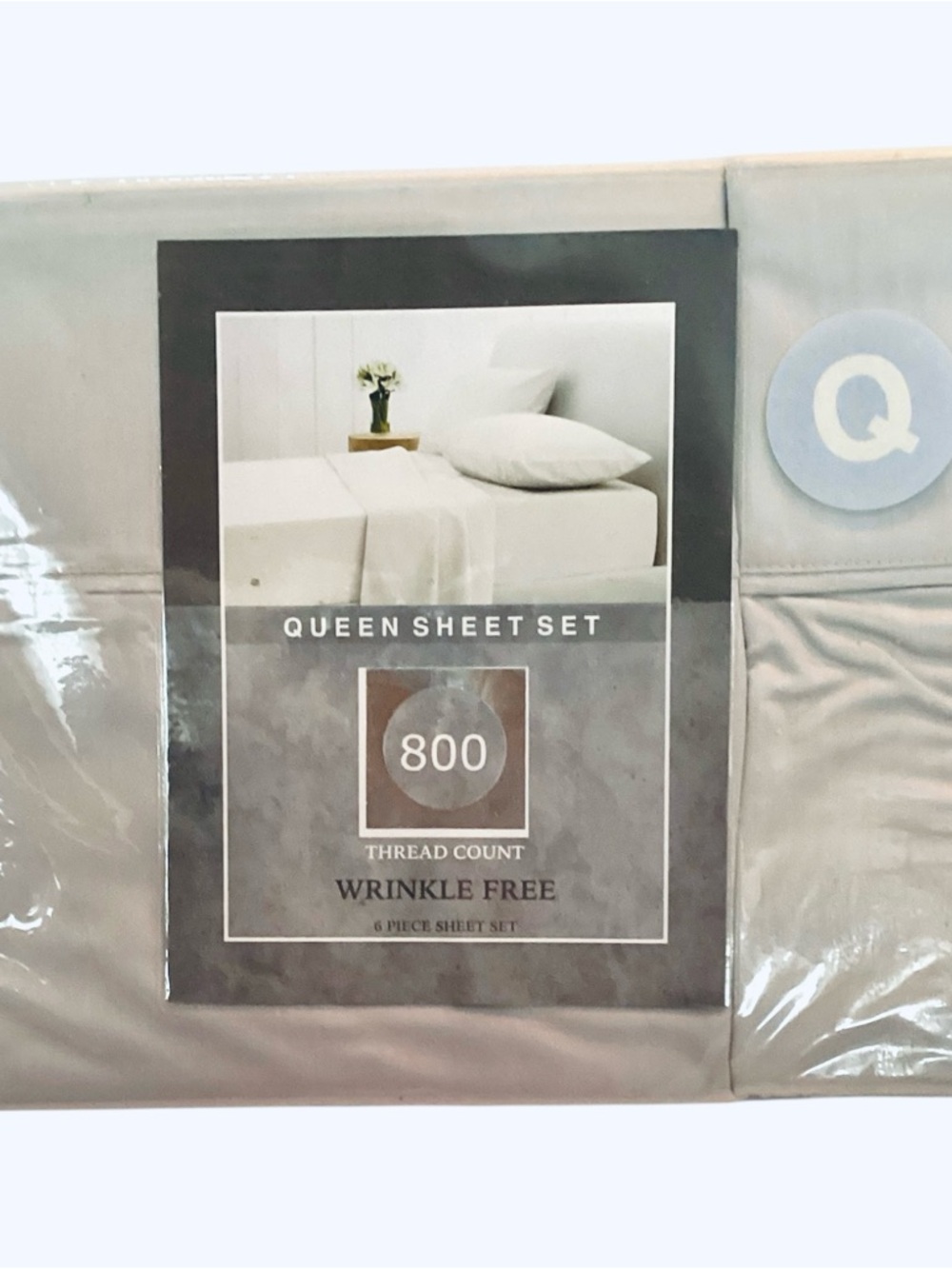 Queen Wrinkle-Free Sheet Set - Light Gray